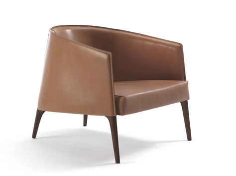 JACKIE Leather armchair by FRIGERIO POLTRONE E DIVANI Dining Cabinet, Comfortable Armchair, Armchair Furniture, Elegant Furniture, Armchair Design, Single Sofa, Straight Lines, Chairs Armchairs, Leather Armchair