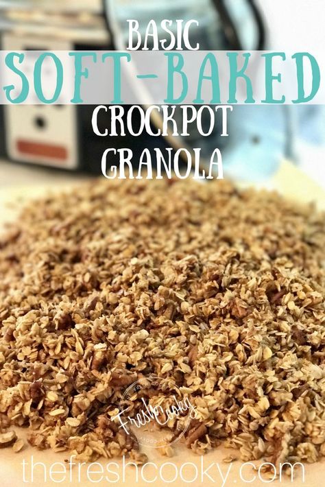 Chewy Granola Recipe, Crockpot Granola, Soft Granola, Packable Lunches, Calorie Dense Foods, Granola Recipe Healthy, Best Brunch Recipes, Baked Granola, Chewy Granola