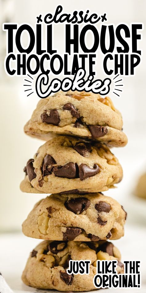 Chocolate Chip Cookies Recipe Toll House, Toll House Chocolate Chip Cookies, Nestle Chocolate Chip Cookie Recipe, Nestle Tollhouse Chocolate Chip Cookies, Nestle Chocolate Chip Cookies, Homemade Chocolate Chip Cookies Recipe, Tollhouse Cookie Recipe, Nestle Toll House Cookies, Tollhouse Chocolate Chip Cookies