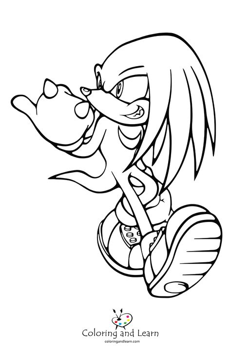 When you were young, did you love coloring with crayons? Did you ever have Sonic the Hedgehog coloring pages to color? Well look no further, because w... Best printable Knuckles Coloring Pages Knuckles Coloring Pages, Sonic The Hedgehog Coloring Pages, Sonic The Hedgehog Coloring, Coloring With Crayons, Sonic Sketch, Chaos Emeralds, Pages To Color, Red Fur, When You Were Young