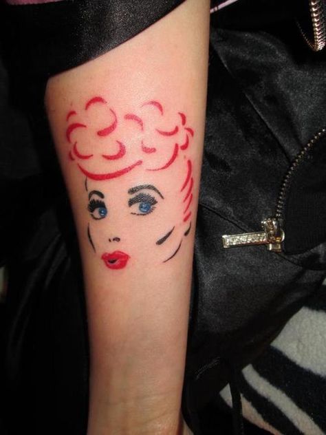 Lucille Ball, on my inner right arm Lucy Tattoo, Tattoo Silhouette, Tattoo Eye, Ball Tattoo, Trendy Eyeshadow, Eye Ball, Red Ink Tattoos, Healing Tattoo, Lucille Ball