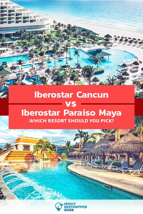 Thinking about a family vacation and unsure whether to stay at Iberostar Cancun or Iberostar Paraiso Maya? We’re FamilyDestinationsGuide and we’re here to help. In this head-to-head review, Iberostar Cancun vs Iberostar Paraiso Maya, you’ll discover exactly which resort is best for you and your family - so you get memories that last a lifetime! #iberostarcancun #iberostarparaisomaya #familyvacation Iberostar Selection Cancun, Iberostar Paraiso Maya, Iberostar Paraiso Beach, Cancun Nightlife, Iberostar Cancun, Moon Palace Cancun, Grad Trip, Cancun Beaches, Moon Palace