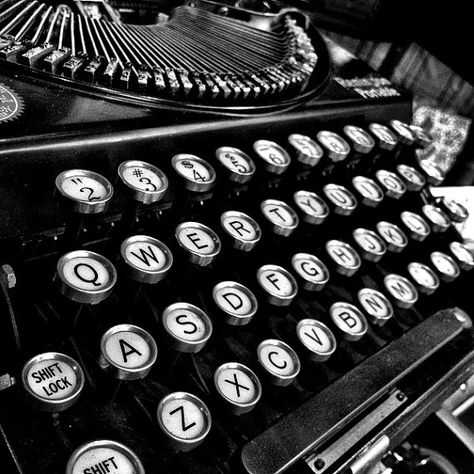 Antique Typewriter photograph, vintage typewriter photo, black and white, decor for home and office, wall art, 8x8 fine art photo print Writing Machine, Photo Black And White, Antique Typewriter, Black White Vintage, Old Technology, Writing Motivation, Vintage Typewriter, Black And White Decor, Facebook Photos