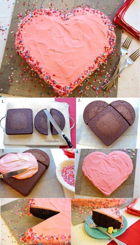 Make A Heart Cake, Heart Shaped Cake Recipe, Nursing Cake, Heart Shaped Cake, Recipetin Eats, Shaped Cake, Valentine Desserts, Heart Shaped Cakes, Cake Shapes