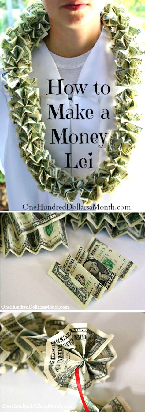 Graduation Money Lays Dollar Bills, Money Leighs For Graduation, Graduation Money Necklace Dollar Bills, Graduation Money Garland Necklace, Ti Leaf Money Lei, Money Lanyard Graduation, Money Lies For Graduation Diy, Grad Money Leis, Money Lei For Boys