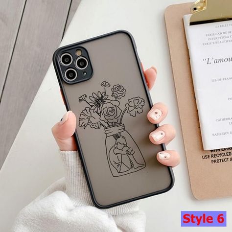 Modern Line Art Phone Case for Apple IPhone 7 8 Plus X XR XS Line Art - Style 6 Girl Iphone Cases, Beautiful Abstract Art, Iphone Case Stickers, Flower Iphone Cases, Girl Phone Cases, Art Iphone Case, Retro Abstract, Art Phone Cases, Aesthetic Phone