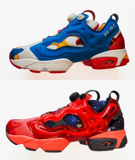 Reebok × Mobile Suit Gundam and Zaku II Shoes - Gundam Kits Collection News and Reviews Gundam Shoes, Gundam Backpack, Gundam Zaku Art, Reebok Pump Fury, Blitz Gundam Custom, Reebok Insta Pump, Reebok Aztrek, Wu Wear, Reebok Pump