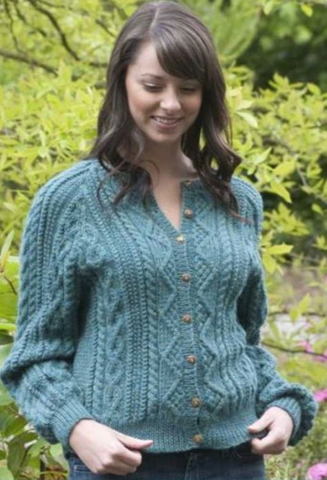 Free Aran Knitting Patterns, Cable Cardigan Knitting Patterns, Cable Knit Sweater Pattern, Ladies Cardigan Knitting Patterns, Free Knitting Patterns For Women, Aran Knitting, Aran Cardigan, Aran Knitting Patterns, Womens Knitting Patterns