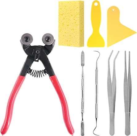 Amazon.com : Mosaic Making Supplies Mosaic Tools, Mosaic Art Diy, Hand Tool Set, Tile Crafts, Ceramic Mosaic Tile, Kinds Of Shapes, Creative Arts And Crafts, Mosaic Projects, Creative Hobbies