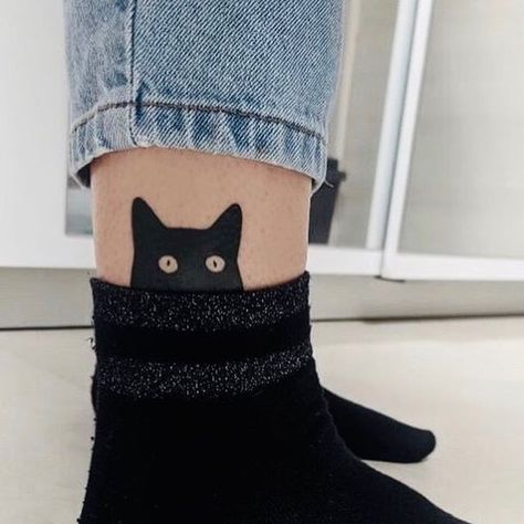 25 The Best Cat Tattoos In 2020 – KingdomOfCats Ankle Tattoo Cover Up, Inner Ankle Tattoos, Back Of Ankle Tattoo, Black Cat Tattoo, Procreate Tattoo, Cute Cat Tattoo, Ankle Tattoo Designs, Hip Thigh Tattoos, Ankle Tattoos For Women