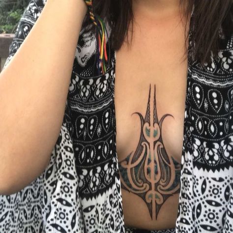 Pin by Trippy Leo on Tattoo | Polynesian tattoos women, Chest tattoos for women, Tribal tattoos for women Sternum Tamoko, Tattoos Women Stomach, Tamoko Women Maori Tattoos, Ta Moko Women, Women Stomach Tattoos, Women Chest Tattoos, Cherokee Tattoos, Polynesian Tattoos Women, Stomach Tattoos Women