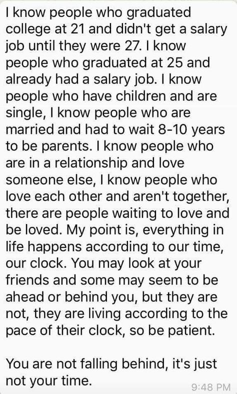 We all have our own story, we cannot replicate matching timelines. So many great people in history may have felt out of sync if they compared themselves to the next man. Falling Behind, Soulmate Quotes, Focus On Your Goals, Perfection Quotes, Life Happens, It's Okay, To Wait, All Is Well, Quotable Quotes