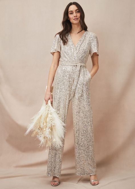 Pretty Jumpsuits, Sparkly Jumpsuit, Embellished Jumpsuit, Bridal Jumpsuit, Wedding Jumpsuit, Long Jumpsuits, Stylish Wedding, Phase Eight, Guest Outfit