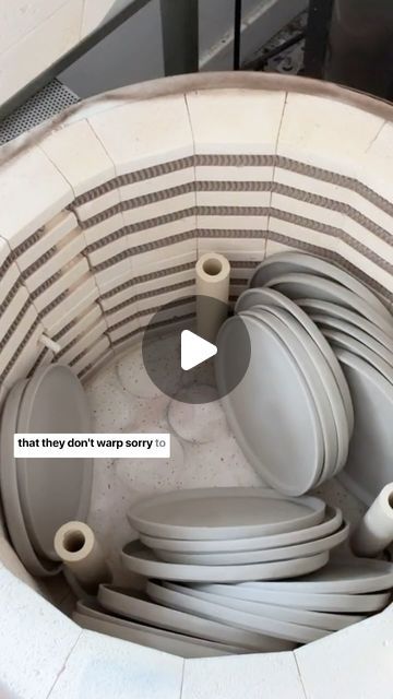 Mäe Ceramics on Instagram: "Reality check‼️plates need to shrink in the bisque kiln, and stacking them on their base increases the likelihood of them cracking and warping. Putting them on the side like this reduces the surface area touching the kiln shelves, letting them shrink in peace. Dont hate the player, hate the game xoxoxo" Instagram Reality, The Player, Reality Check, Surface Area, In Peace, Ceramic Plates, Kiln, Shelves, Ceramics