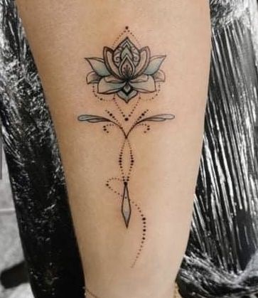 Lotus Memorial Tattoo, Lotus Flower With Angel Wings Tattoo, Lotus With Arrow Tattoo, Lotus Flower With Arrow Tattoo, Lotus Flower Strength Tattoo, Lotus Flower With Om Symbol Tattoo, Ankle Tat, Arrow Tattoos For Women, Chic Tattoo