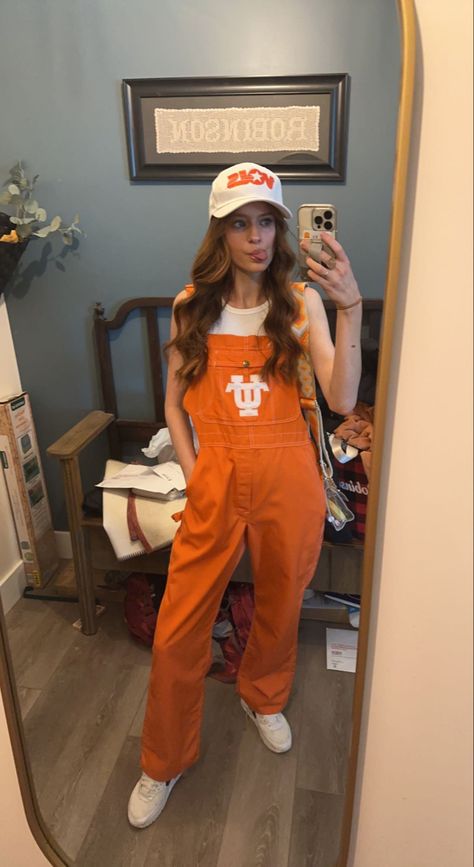 Tennessee overalls outfit, vols gameday Vols Gameday Outfit, Tennessee Vols, Overalls Outfit, Side Business, Gameday Outfit, Tennessee, Overalls, Ootd