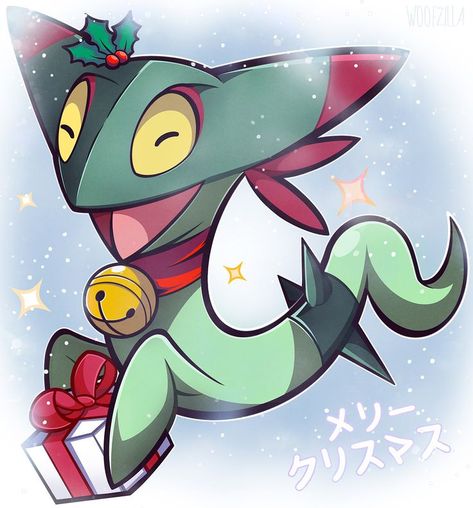 Dragapult Pokemon, Christmas Pokemon Drawings, Pokemon Christmas Wallpaper Iphone, Dreepy Pokemon, Pokemon Winter Art, Christmas Pokemon Art, Christmas Eevee, Dreepy Pokemon Art, Beautiful Pokemon