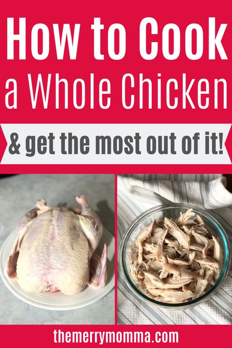 One of my favorite ways to save money on food is by cooking and using a whole chicken. Here's how to cook it in the Instant Pot (or oven or slow cooker) and get the most from it! How To Use A Whole Chicken, Whole Chicken Multiple Meals, What To Do With Whole Chicken, What To Do With A Whole Chicken, Chicken Fettuccini Alfredo, Cook A Whole Chicken, Save Money On Food, Homestead Kitchen, Homemade Chicken Stock