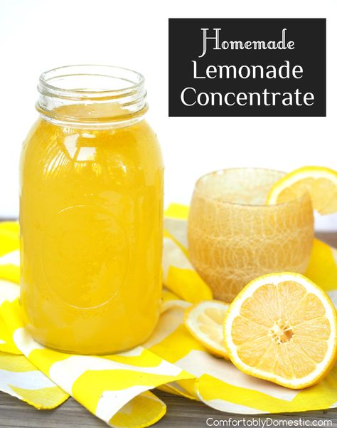 Lemon Concentrate Recipes, Lemonade Syrup Recipe, Lemonade Recipe With Lemon Juice, Homemade Lemonade Concentrate, Lemonade Concentrate Recipe, Lemonade Syrup, Lemonade Beyonce, Recipe With Lemon, Homemade Lemonade Recipes