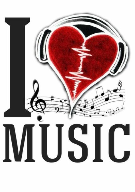 Music Logo, Musical Notes, Love Music, I Love Music, Headphones, Musical, I Love, Music, Red