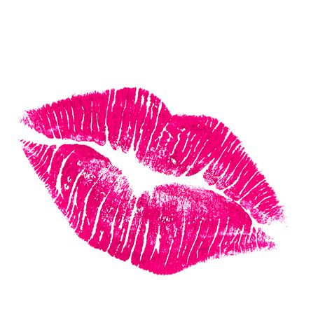 Hot Pink, Kiss, Lips, Pink, White