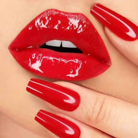 Red Nails, Nail Polish, Lips, Nails, Makeup, Red, Make Up