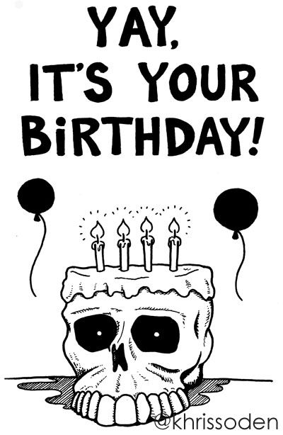 Happy Birthday Skulls, Happy Birthday Tag, Happy Birthday Illustration, Birthday Greetings Funny, First Birthday Shirt, Happy Birthday Art, Birthday Illustration, Happy Birthday Funny, First Birthday Shirts