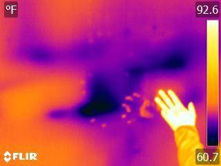 Infrared cameras are so sensitive (how sensitive are they?), you can see the heat emanated from the client's hand after just a few seconds. pinpointthermography.com Thermal Vision, Psych 101, Infrared Camera, Thermal Heat, Alien Vs Predator, Alien Vs, Thermal Imaging, Poster Series, Psych