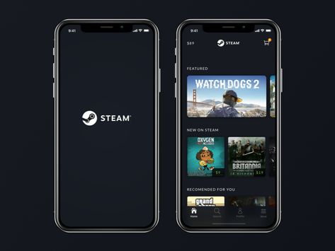 Steam App Redesign - iPhone X User Flow Diagram, Steam App, App Redesign, Resources Icon, Ux Kits, Voice Message, Wireframe Design, Android Design, User Flow