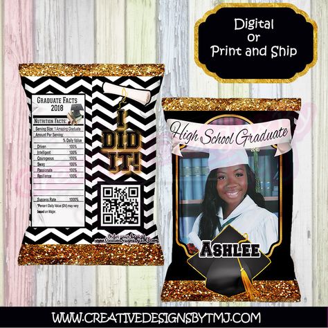 Graduation Things, Class Party Favors, Bags College, Gold Bags, Trunk Party, Brochure Paper, Bags Cute, Graduation Photo, Gold Bag