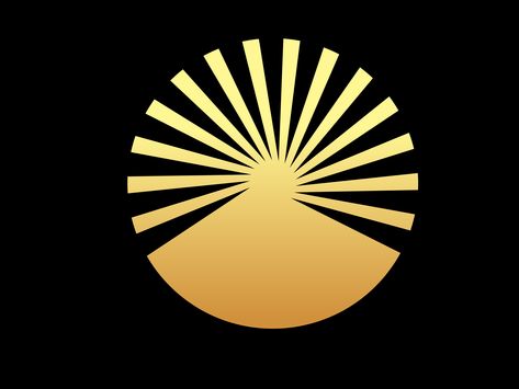 Rising Sun by Hreidar Rising Star Logo, Sun Logo Ideas, Rising Sun Logo, Japanese Rising Sun, Rays Logo, Sun Logo, Sun Rising, The Rising Sun, Sun Designs