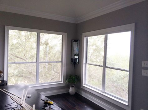 Diy Window Grids, Window Mullions, Valences For Windows, Window Grids, Dining Room Updates, Dining Room Windows, Window Benches, Diy Vanity, Diy Window