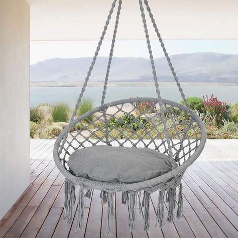 Jaxpety Heated Freestanding Outdoor Shower | Wayfair Woven Chairs, Chair Macrame, Macrame Hammock Chair, Macrame Swing, Rope Chair, Rope Hammock, Hanging Chair Outdoor, Hanging Hammock Chair, Hanging Hammock