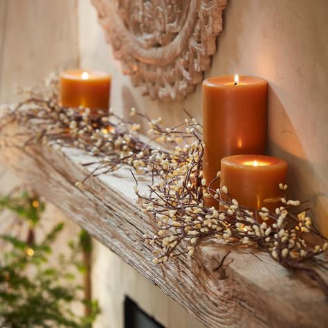 Stair Garland, Fall Mantel Decor, Home Flower Decor, Stair Rail, Christmas Mantle Decor, Fireplace Mantel Decor, Berry Garland, Fall Thanksgiving Decor, Thanksgiving Table Settings