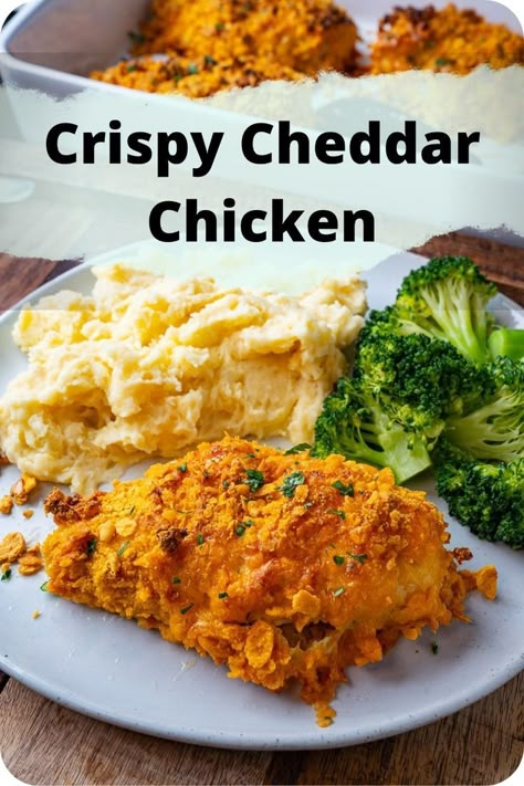 Crispy Cheddar Chicken Freezer Meal, Baked Cheddar Chicken, Ritz Cheddar Chicken, Cracker Crumb Chicken, Recipes Using Crackers, Crispy Cheddar Chicken Bake, Cheddar Chicken Recipes, Crispy Cheddar Chicken Ritz Crackers, Chicken And Cheddar Cheese Recipes