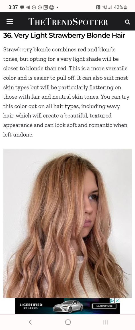 Neutral Strawberry Blonde Hair, Strawberry Blonde Hair Outfits, Strawberry Blonde Hair Cool Tone Skin, Dirty Strawberry Blonde Hair, Blonde Hair For Cool Skin Tones, Blonde Hair Outfits, Toner For Blonde Hair, Light Strawberry Blonde, Neutral Skin Tone