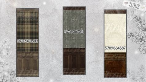 Bloxburg Custom Curtains, Bloxburg Dark Academia Decals, Victorian Bedroom Bloxburg, Bloxburg Vintage Wallpaper Codes, Bloxburg Dark Academia House, Dark Academia Bloxburg, Bloxburg Orphanage, Victorian Bloxburg, Bloxburg Wallpaper Codes