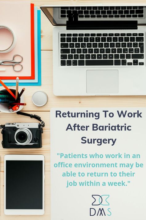 The amount of time you'll need to take off of work depends on where you work, and what your duties involve. Click the link to learn more about what to expect when recovering from weight loss surgery. Bypass Surgery, Bariatric Surgeon, Laparoscopic Surgery, Surgery Recovery, Post Surgery, Learn Yoga, Patient Experience, Return To Work, Abdominal Muscles