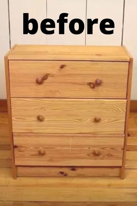 Dresser Upcycle, Ikea Rast Dresser, Thrift Store Furniture Makeover Diy, Ikea Rast Hack, Farmhouse Makeover, Recycling Crafts, Nightstand Makeover, Farmhouse Nightstand, Ikea Dresser