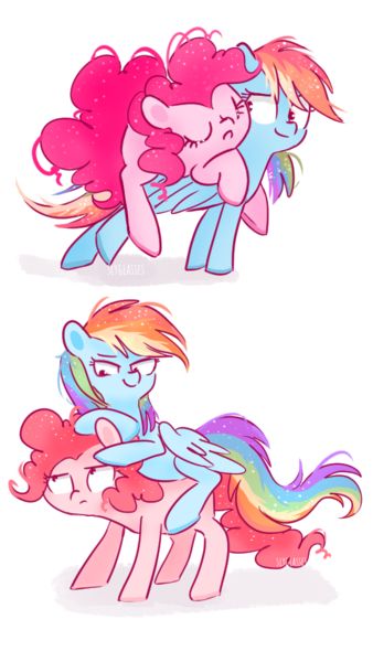 #1874974 - artist:pinkablue, cute, earth pony, female, lesbian, mare, pegasus, pinkiedash, pinkie pie, pony, rainbow dash, safe, shipping - Derpibooru Pinkie Pie X Rainbow Dash, Pinkie And Rainbow Dash, Mlp Fluttershy X Rainbow Dash, Mlp Pinkie Pie X Cheese Sandwich, Mlp Pinkie Pie X Rainbow Dash, Rainbow Pie, Cute Earth, My Little Pony Poster, Undertale Cute