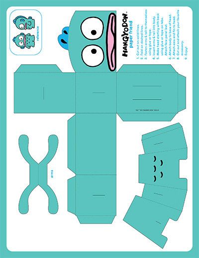 Papercraft Templates Printables, Hello Kitty Keroppi, Origami Templates, 3d Templates, Doll Template, Hello Kitty Printables, Monster Inc, Anime Paper, Hello Kitty Crafts