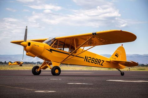 Top Cub Plane Painting, J3 Cub, Vintage Airplane Prints, Lambretta Vintage, South African Airlines, Piper Cub, Piper Aircraft, Bush Pilot, Airplane Painting