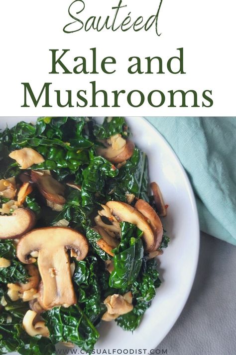 Kale Recipes Sauteed, Kale Mushroom Recipe, Kale Side Dish, Easy Kale Recipes, Kale Recipes Healthy, Sautéed Kale, Vegetable Side Dishes Healthy, How To Cook Kale, Easy Vegetable Side Dishes