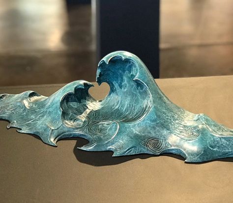 Ceramic Waves Sculpture, Waves Sculpture, Wave Sculpture, Heart Wave, Heart Sculpture, Sculpture Gallery, Sea Sculpture, Modern Art Sculpture, Organic Art