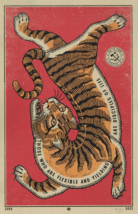 Arte Doodle, Fu Dog, Matchbook Art, Tao Te Ching, Tiger Art, Arte Inspo, A Tiger, Linocut, Cat Art