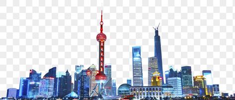 Shanghai Building, Border Transparent, Png Border, Shanghai Night, Shanghai Skyline, China Shanghai, China City, About China, Famous Buildings