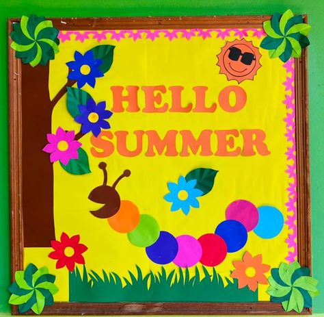 Board Decoration Ideas, Class Bulletin Boards, Summer Bulletin Boards, Summer Classes, Ganesha Art, Board Decoration, Science Activities, Hello Summer, Board Ideas