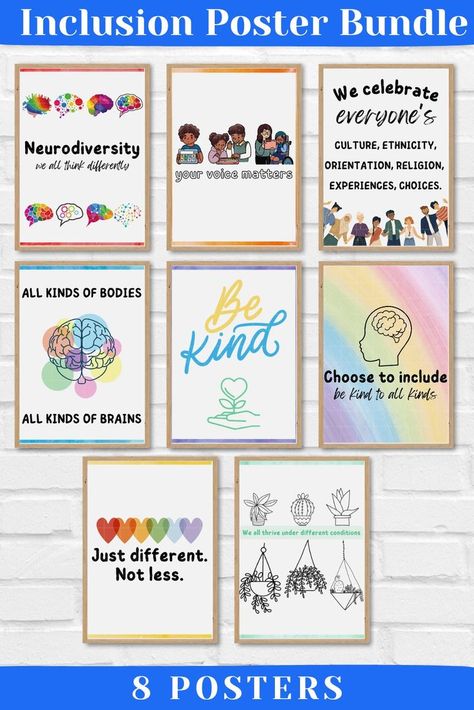 I love these neurodiversity/inclusion posters so much! Check them out on my #etsyshop. #specialeducation #sped #inclusion #printableclassroom #classroomdecor Inclusion Poster, Classroom Printables, Preschool Classroom, Classroom Posters, Printable Decor, Instant Download Printable, Office School, Special Education, Classroom Decor