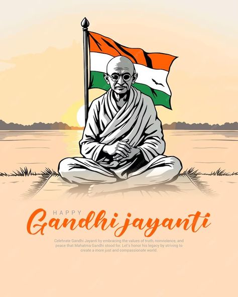 Happy Mahatma Gandhi Jayanti social media post banner template | Premium AI-generated vector Gandhi Jayanti Post, Gandhi Jayanti Images, Mahatma Gandhi Jayanti, Happy Gandhi Jayanti, Album Layout, Ancient Indian Architecture, Gandhi Jayanti, Photo Album Layout