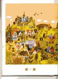 Sangen_om_appeltradet004_3 동화 삽화, House Illustration, City Illustration, The Czech Republic, European Art, Landscape Illustration, Naive Art, Childrens Illustrations, Children's Book Illustration